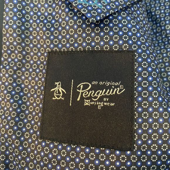 Penguin Men's Blazer 38S* Gray‎ Windowpane Wool Blend Sport Coat - Picture 11 of 12